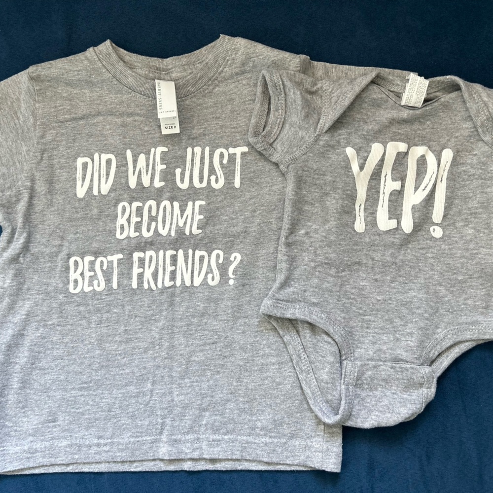 Sibling Coordinating Shirts Size 2 / NB - Step Brothers Movie Reference